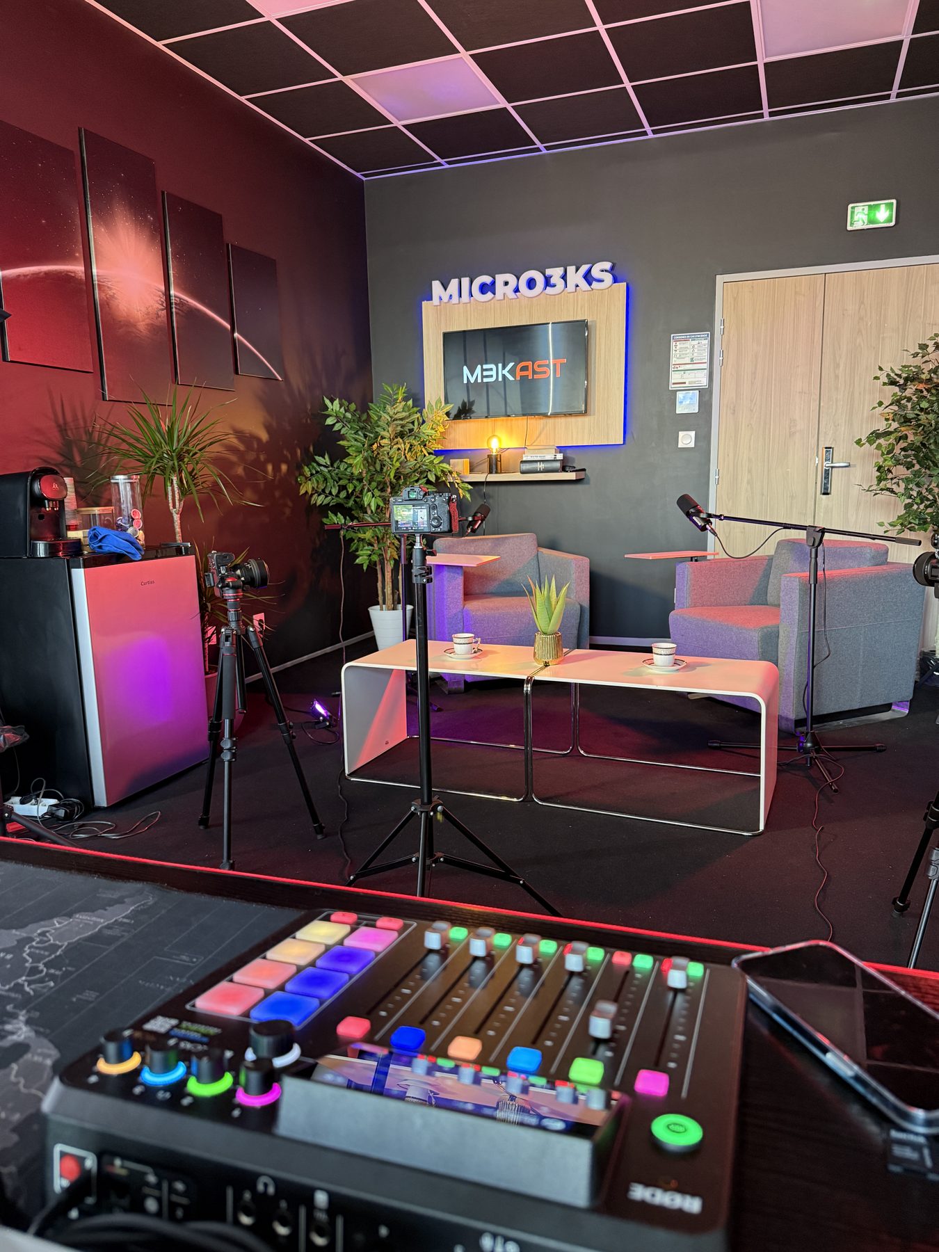 Console Rodecaster du studio M3KAST